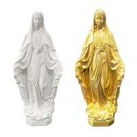 Statue de la Vierge Marie en résine, décoration de porche pour la maison et l'église, artisanat musical féerique, œuvre d'art sacrée, Chine