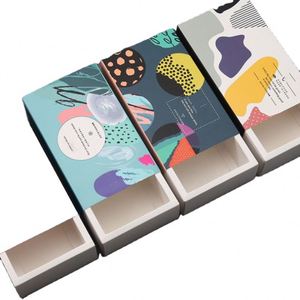 ผู้ผลิตกล่องลิ้นชักพิมพ์ลายหรูหราออกแบบเอง กล่องบรรจุภัณฑ์ถุงเท้าและชุดชั้นในหลากสี - Product Image 1