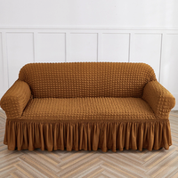 Bubble-Chiffon Einfarbiger Sofabezug Vollständig Umhüllender Stretch-Überzug Staubdichter Rutschfester Sofakissenbezug