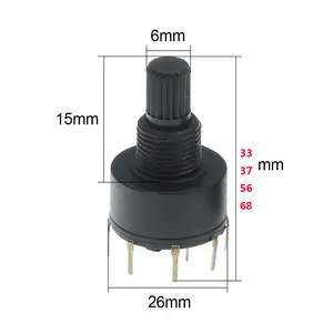 rotary switch 2 Pole 3 4 Position 1 Pole 5 6 8 Position SR13 SR26 PCB Terminal 12 Position Band Switch For Oven