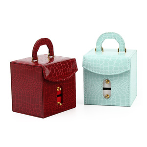 Custom Pull Out Earing Wholesale Velvet Sliding <b>Gift</b> Big Portable Drawer Leather <b>Boxes</b> Jewelry Packaging Bag Pouch and Box - Product Image 6
