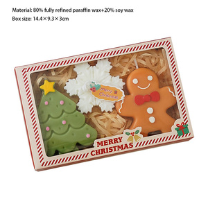 Juego de Regalos de Navidad, Decoración para el Hogar, Copo de Nieve, Árbol de Navidad, Aromaterapia, Velas Perfumadas Decorativas de Cera de Soja y Parafina - Product Image 2