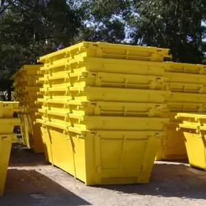 Заводская Oem оцинкованная сталь сверхмощная уличная переработка отходов металлическая Мобильная мусорная корзина