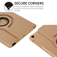 Étui en cuir grain de litchi rotatif à 360 ° pour Tab S10 Plus/S9 FE 12.4 ''Support réglable Housse antichoc