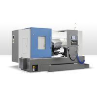 Tour CNC à banc incliné TCK50 avec convoyeur de copeaux et système de changement d'outils automatique pour l'usinage de pièces aéronautiques