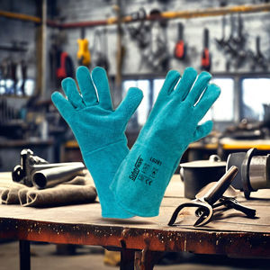 Gants de sécurité fendus en cuir de vachette XL résistants au feu doublure en nylon anti-coupure cuir de protection industriel pour la lutte contre les incendies - Product Image 3