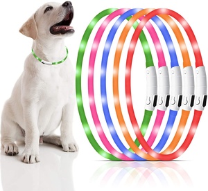 <span class=keywords><strong>Collar</strong></span> de seguridad para mascotas, luz Led brillante y recargable por USB, ajustable, para perros, color rojo, venta al por mayor - Product Image 2