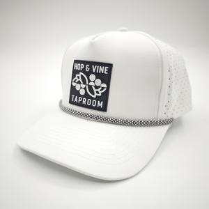 Wholesale 5 Panel Curved Brim Adjustable Golf Hat Custom Design Polyester Canvas Sports Cap Fashionable <b>PVC</b> Patch Leopard Dot - Product Image 5