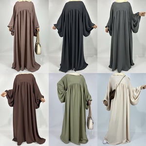 Premium Crepe Closed Butterfly <strong>Abaya</strong> with Ballon Sleeve Wholesale Islamic Clothing for Women Muslim Dress Ramadan Eid <strong>Abaya</strong> - Product Image 2
