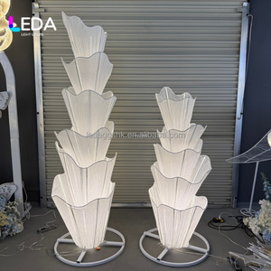 LEDA Grande Colonne Florale Lumineuse en Tissu pour Décoration de Mariage, Allée, Scène, Centre Commercial, Fête - Product Image 6
