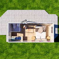 Maison conteneur modulaire pliable en acier de 20 pieds avec panneaux sandwich, véranda moderne mobile personnalisée en verre pour camping et villégiature extérieure