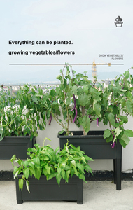 Grand pot de fleurs intelligent auto-arrosant en plastique, style nordique, pour une utilisation intérieure/extérieure pendant 10 ans, jardinage sans effort, indicateur d'eau - Product Image 5