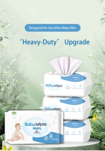 Toallita húmeda desechable ecológica para bebés-Hecha con fibra de bambú, <span class=keywords><strong>agua</strong></span> pura y suave para pieles sensibles-80 piezas por paquete - Product Image 3