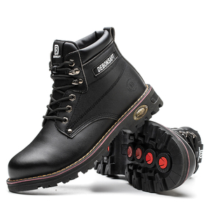 DEBONSAPT Fabricante Suministro al por mayor Zapatillas de deporte en relieve para hombres Botas de trabajo de cuero de vaca Zapatos de seguridad para hombres con punta de acero - Product Image 3