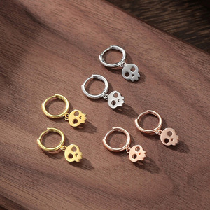 Orecchini pendenti a forma di teschio di Halloween per donna, stile punk, gioielli alla moda per feste, idea regalo - Product Image 6