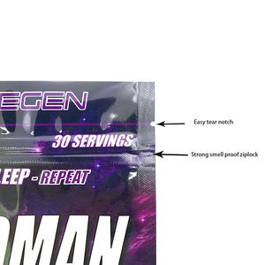 Reusable Snack Package Grade Plastic Storage Electric Protein Shaker Whey Gym Powder Drink Custom Food Packaging Bag - Product Image 4