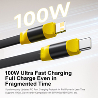 Accesorios Móviles al por Mayor, Cable de Datos Retráctil 2 en 1 USB-C de 100W y 1.2m con Carga Rápida para iPhone