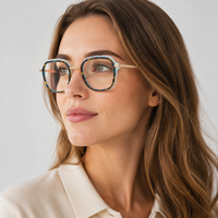 Zilead — lunettes optiques en acétate pour hommes et femmes, montures carrées en métal, verres colorés à la mode de haute qualité