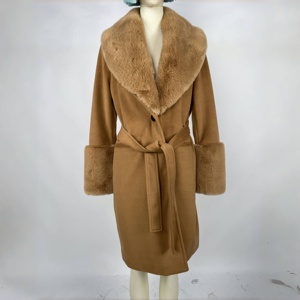 <span class=keywords><strong>Cappotto</strong></span> Lungo Elegante da <span class=keywords><strong>Donna</strong></span> <span class=keywords><strong>con</strong></span> Collo in Pelliccia Sintetica, Nuovo Arrivo di Fabbrica, Design Traspirante - Product Image 2