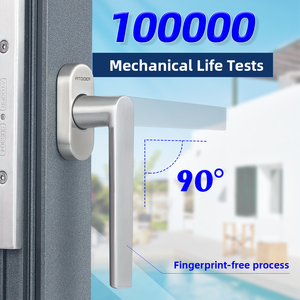 AT097 Adaptieve elastische raamgreep van roestvrij staal, afneembare raamgreep voor Frans balkon - Product Image 5