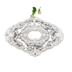 Manteles Individuales Redondos de Encaje Estilo Francés Retro, Desechables, Tejidos, para Tazas de Café, Fiestas, Cenas, Decoración de Mesa, Accesorios para Fotografías - Product Image 3