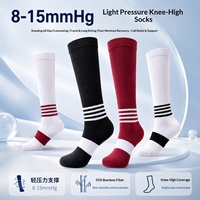 Chaussettes de compression pour femmes en fibre de bambou, antibactériennes, absorbant la transpiration, à séchage rapide, pour la course à pied, e-commerce transfrontalier