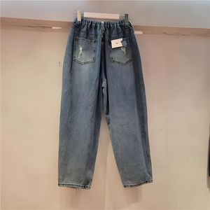 Jeans taille haute uniques et élégants, décorations colorées, bijoux incrustés, paillettes, jeans déchirés, jeans <span class=keywords><strong>de</strong></span> rue, pantalon droit pour femmes - Product Image 4