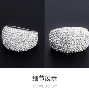 Bagues de fiançailles pour femmes, bagues à zircone sertie, breloques, bijoux de mode en acier inoxydable, bague de mariage - Product Image 5