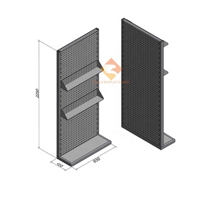 Nhiệm vụ ánh sáng hai mặt siêu thị giá hàng hóa hiển thị phần cứng Triển Lãm Đứng - Product Image 3