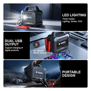 7000A Новый 12V & 24V стартер 24v автомобильный аккумулятор бустер литиевый стартер со светодиодным фонариком - Product Image 6