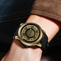 Montre-bracelet de luxe pour homme Dom 1345 1345TL Sport, bracelet en cuir véritable, mouvement à quartz, boîtier en acier inoxydable, étanche