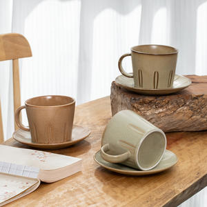 Autres fournitures pour hôtels et restaurants Tasses à café classiques 350 ml Porcelaine <span class=keywords><strong>Cafe</strong></span> Shop Cappuccino Cup Ceramic 12 OZ Coffee Cups Set - Product Image 5