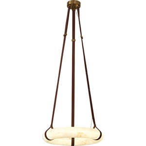 Lustre en marbre de luxe pour salon, salle à manger, hôtel, villa, bar, décoration, éclairage moderne, style nordique, alabâtre - Product Image 5