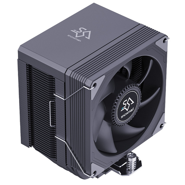 SNOWMAN Heavy-Duty Great Value No-RGB Single Tower CPU Cooler with 92*92*25mm PWM Fan 6 Heat Pipes for AMD Intel Platform