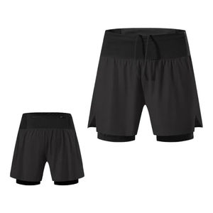 Nouveau short de sport Double couche Anti-éblouissement Entraînement de course à pied Pantalon de cinq minutes Short de basket-ball à séchage rapide Short de sport - Product Image 1