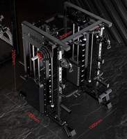TOPTONS Cage de musculation multifonctionnelle avec rack à squats et machine Smith pour entraînement de musculation en salle de sport