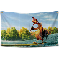 Drapeau mural amusant Chicken Joe 3x5 pieds, durable, avec œillets en laiton, pour décoration extérieure, cadeau pour fête en dortoir ou 'Man Cave'
