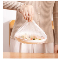 Housse Alimentaire Jetable de Qualité Alimentaire, Sac de Conservation pour Fruits et Légumes, Bols et Tasses, Sac de Maintien au Frais Élastique en Plastique Transparent Minimaliste pour Cuisine