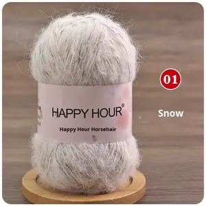 Hilo <span class=keywords><strong>de</strong></span> lana fina Mohair, hilo mezclado importado suave para tejer a mano, chal <span class=keywords><strong>de</strong></span> ganchillo DIY/suéter, hilo <span class=keywords><strong>de</strong></span> patrón teñido - Product Image 6