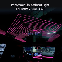 Toit ouvrant panoramique avec éclairage d'ambiance pour BMW Série 5 G60 |   Synchronisation avec la voiture d'origine, 11 couleurs, ambiance personnalisée, ajustement sur mesure