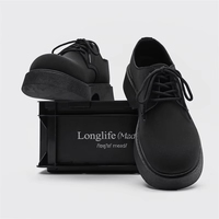 Mocassins plateforme pour hommes, style britannique haut de gamme, noirs, imperméables, antidérapants, respirants, légers, chaussures décontractées