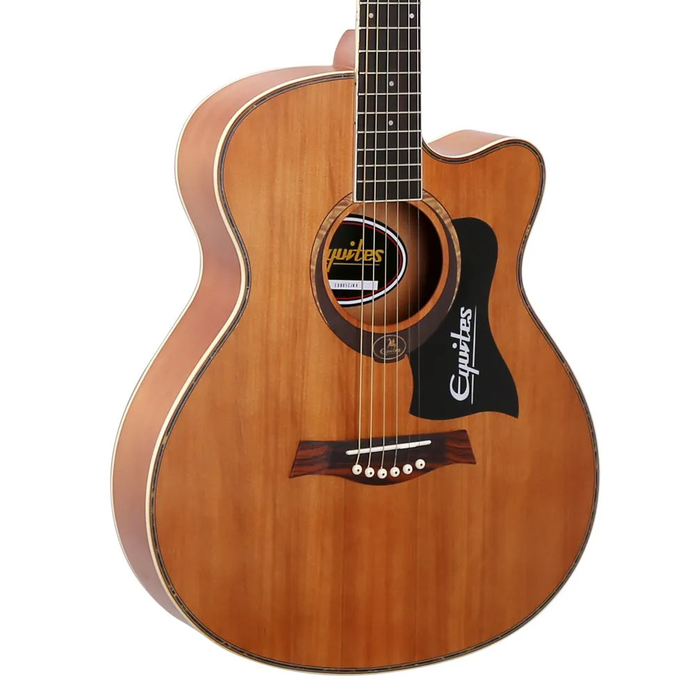 Atacado feito à mão 40 polegadas violão acústico cortado instrumentos musicais clássicos rosewood violão acústico eq