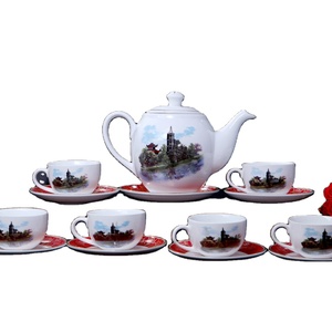 OEM de té-producto caliente paisaje esmalte patrón té con 1 tetera 6 tazas de Viet Nam fabricante al por mayor - Product Image 1