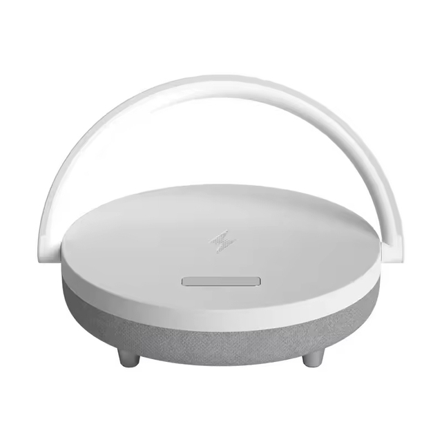 Noise Sleep Machine RGB Night Light Wireless Charging Speaker Bamboo Wooden Aux Audio Mobile Phone Stand