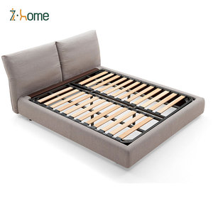 Juego de cama doble de estilo moderno Juego de dormitorio tamaño Queen Cama individual de 1,5 m 1,8 m Nuevo modelo Cama tapizada de tela de lino tamaño king completo - Product Image 3