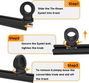 <span class=keywords><strong>Kit</strong></span> de fixation pour kayak en nylon, 6 pièces, résistant à l'eau salée, points d'ancrage légers avec boulon en T B06 - Product Image 3