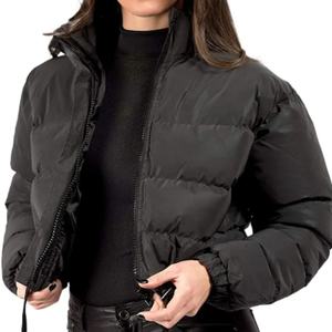 Fournisseur en gros de manteaux à bulles pour femmes sur mesure, de haute qualité, chauds, courts, à cordon de serrage, coupe-vent, surdimensionnés, trench-coat pour femmes - Product Image 3