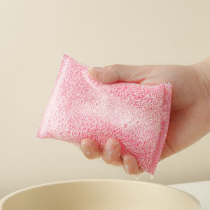 2 unidades/tarjeta Esponjas de limpieza de doble cara multicolor, resistentes a arañazos, de larga duración y fuerte poder de limpieza - Product Image 5