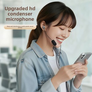 2026 Cross-Border In-Ear Wired Headphones Type-C Built-In Sound Card Silicone Gel 1.2m Karaoke Gaming Microphone Recording Live - Product Image 6