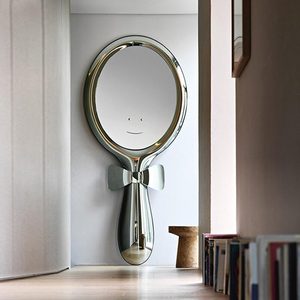 <span class=keywords><strong>Miroir</strong></span> <span class=keywords><strong>mural</strong></span> géant moderne de style surréaliste, en forme de main, avec cadre en chrome liquide argenté, art abstrait esthétique, <span class=keywords><strong>miroir</strong></span> décoratif - Product Image 2